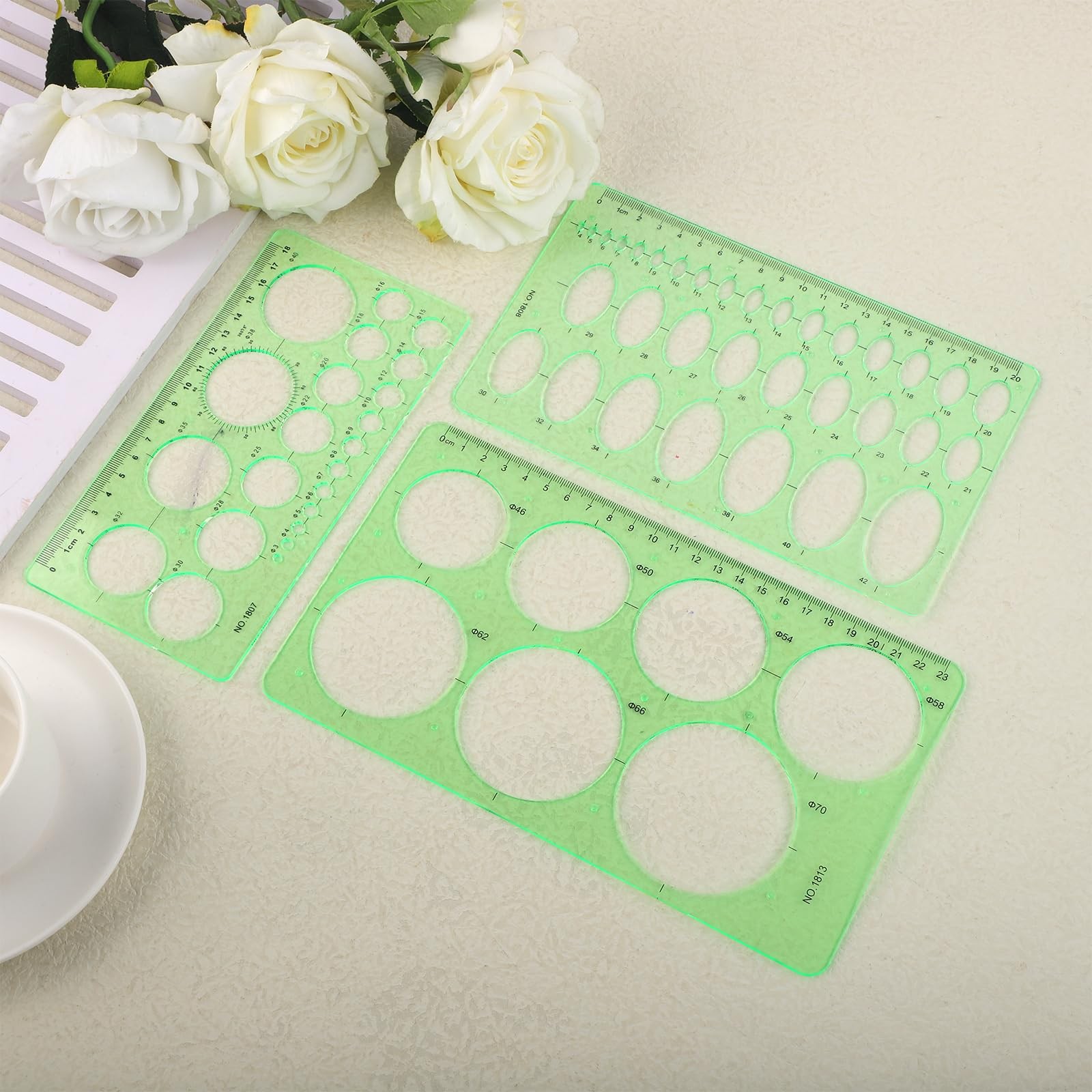 3pcs Circle Template, Plastic Round Circle Stencil Geometric Circle and Oval …