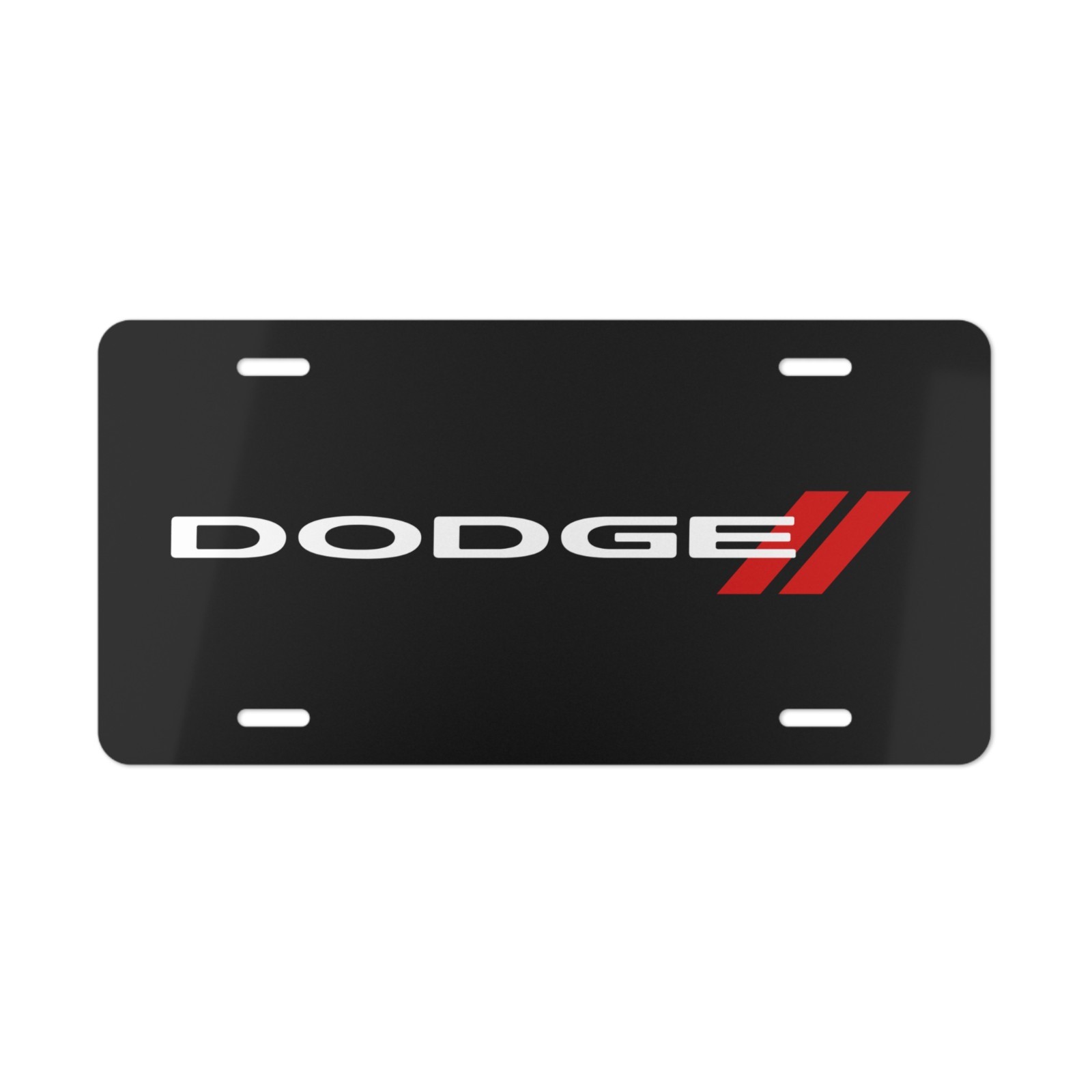 Dodge License Plate Auto Car Tag Metal Aluminum (Black Background)