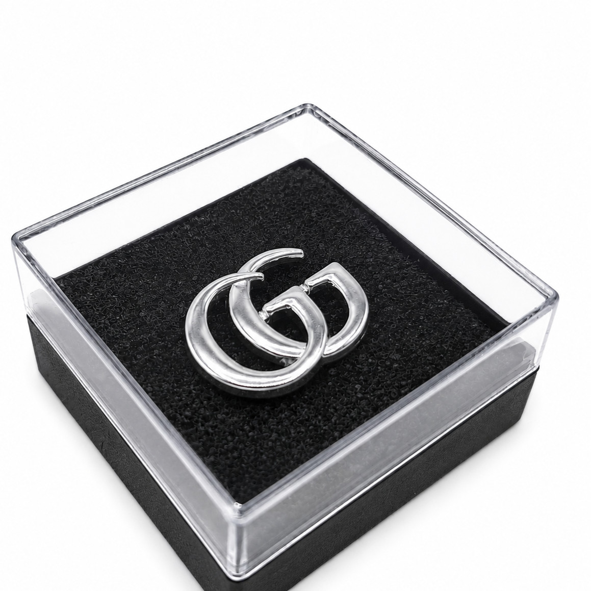 Gucci Small Silver Pin Brooch for Hat Scarf Tie Tack Collar Lapel Pin
