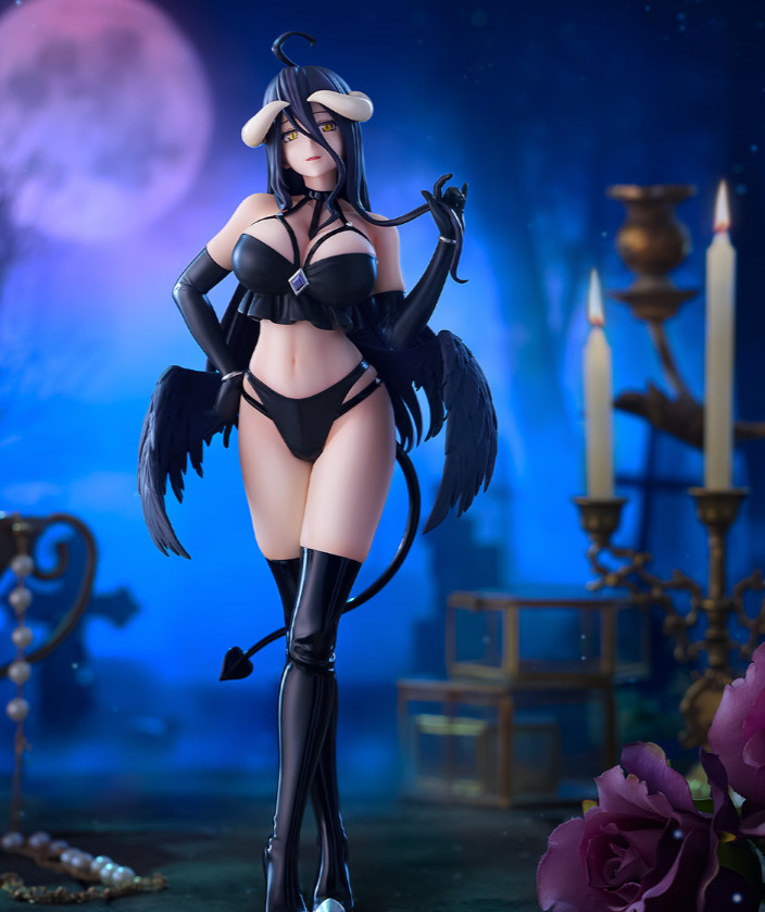 11.8in Overlord Albedo BiCute Dark Figure Black Sexy Japan New