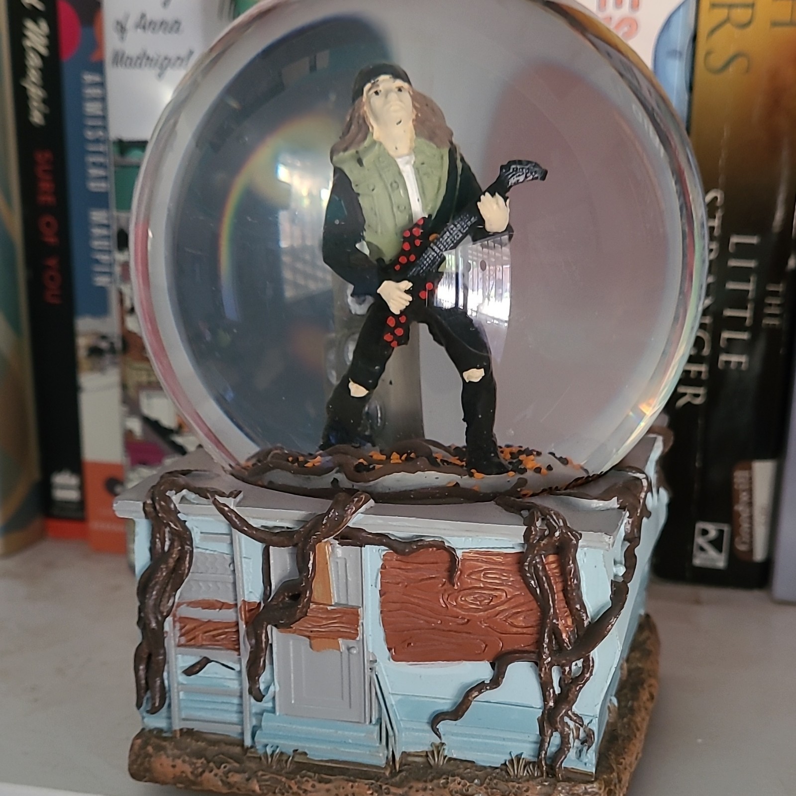Stranger Things Eddie Munson Musical Glitter Snow Globe, Medium 7in