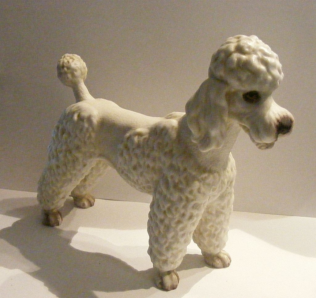 Poodle Dog Figurine Andrea by Sadek Vintage Porcelain China #7733 6″ tall