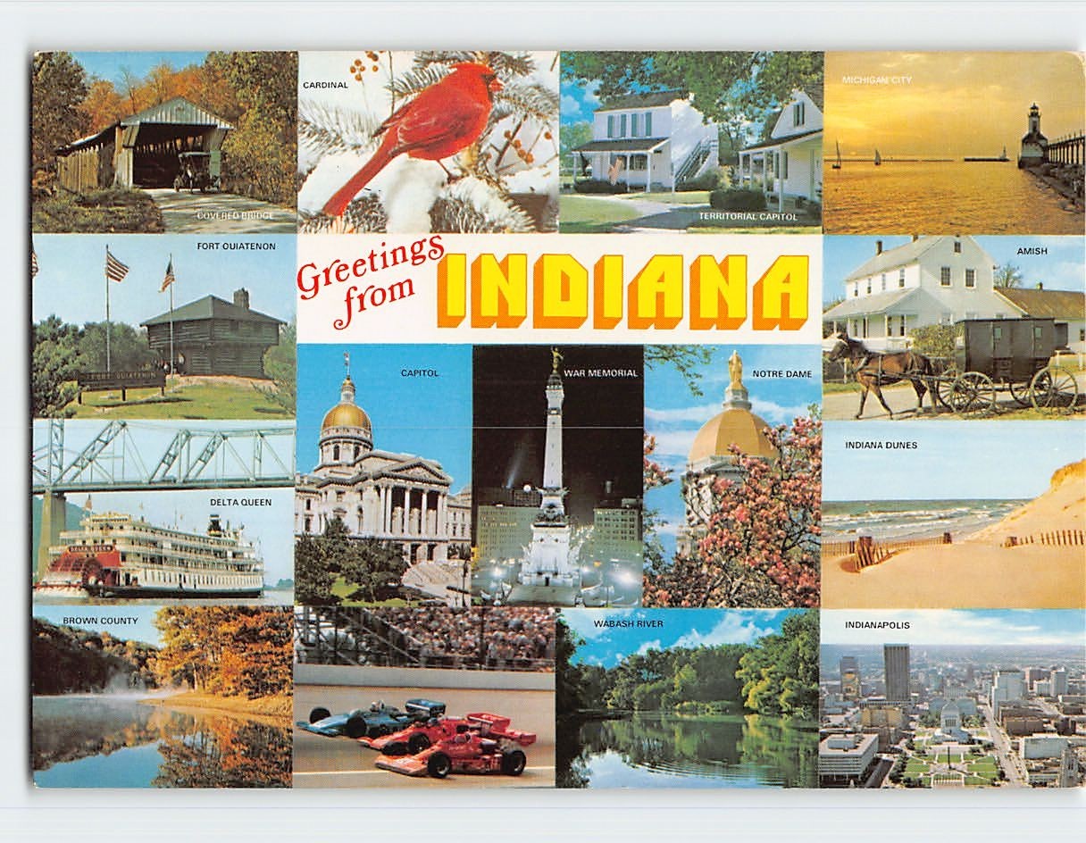Postcard Famous Places/Landmarks in Indiana USA
