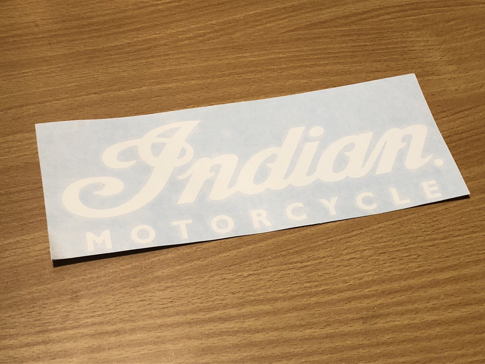 Indian Motorcycle 9” Decal Sticker White Script Small Sticker Window Decal