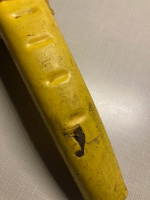 Vintage Oil Can Opener Pour Spout Nozzle Puncture Metal Gas Station Yellow