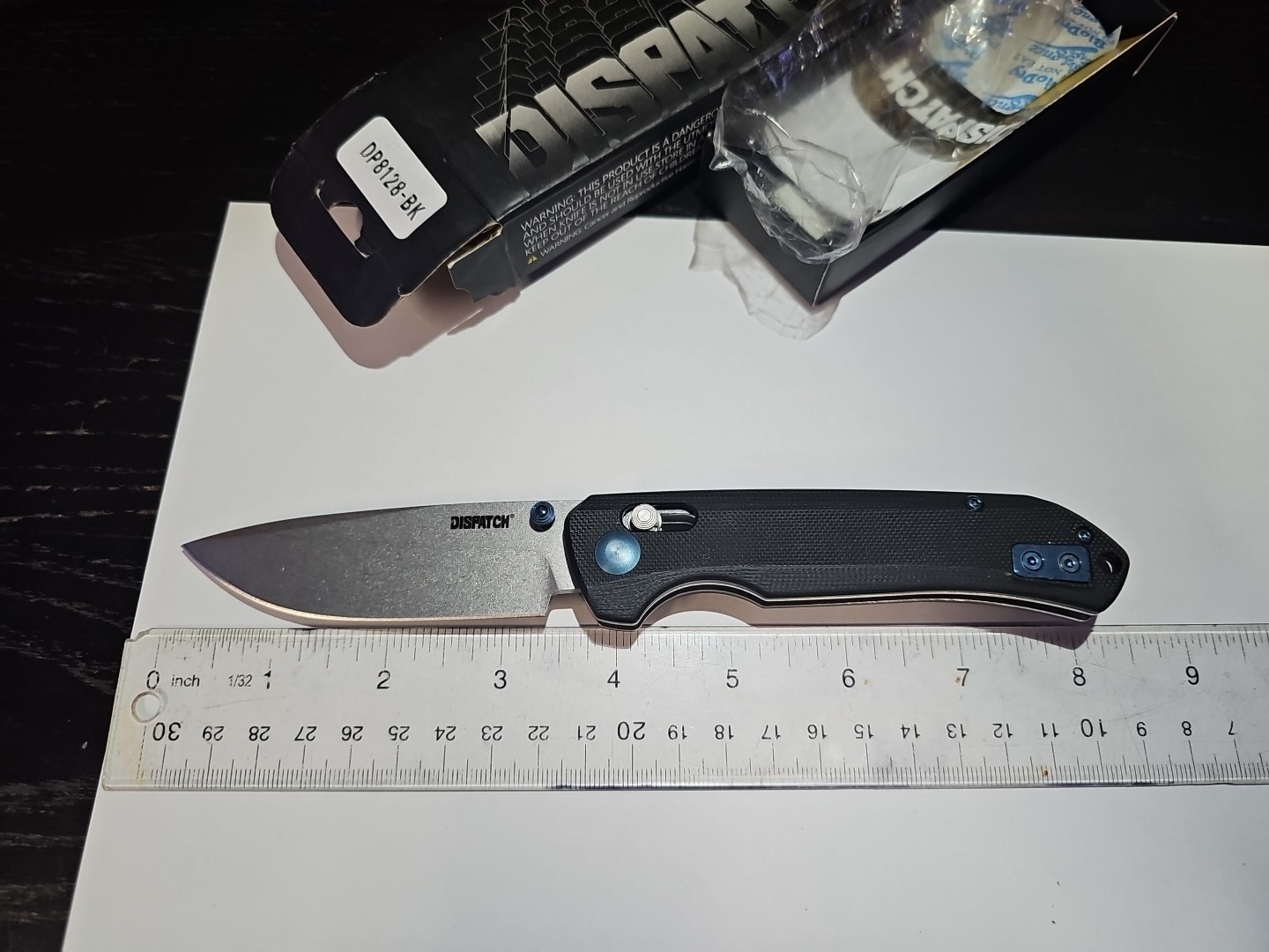 Dispatch D2 G10, Axis Lock Pocket Folding Knife EDC Reversible Pocket Clip