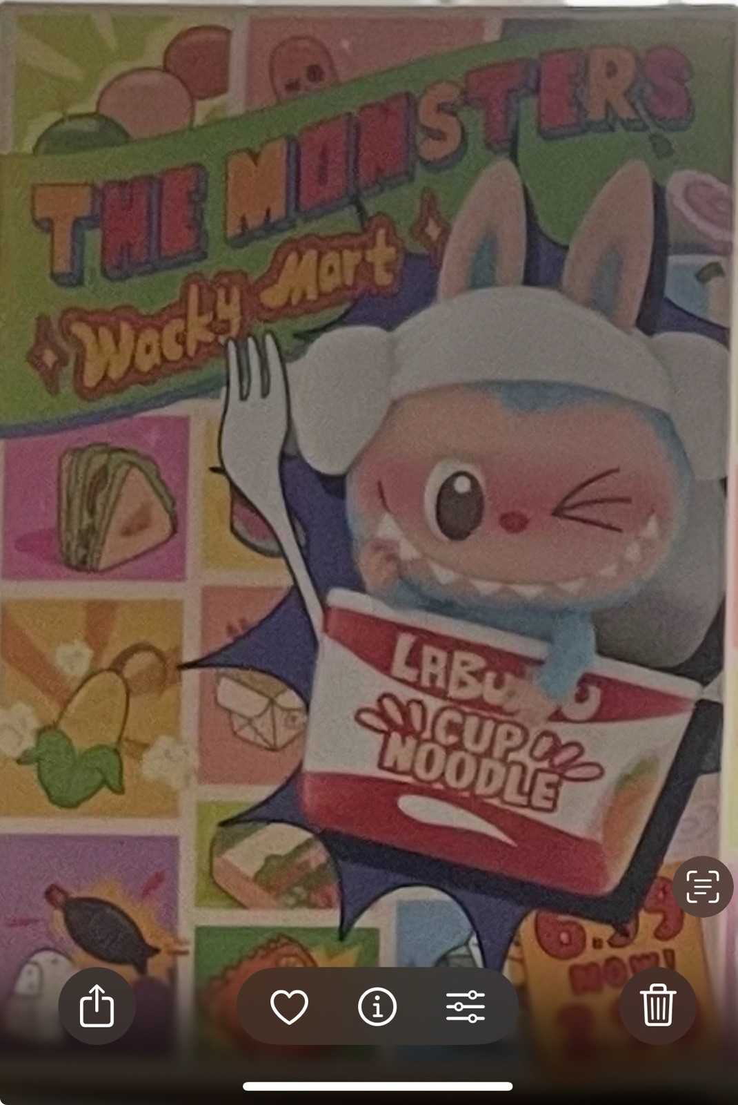 POP MART The Monsters Wacky Mart Series Labubu Cup Noodle blind box