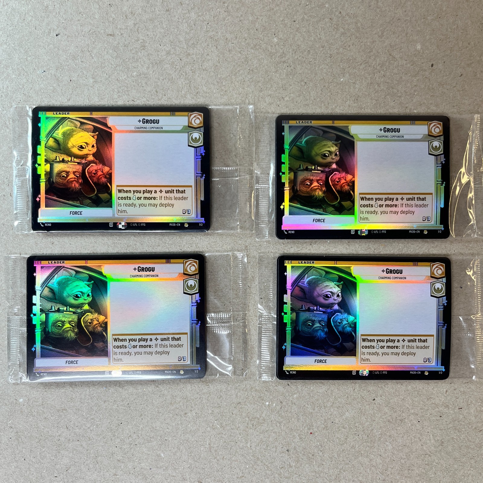 Star Wars Unlimited Mandalorian & Grogu AMC Exclusive Promo Cards Lot of 4 New