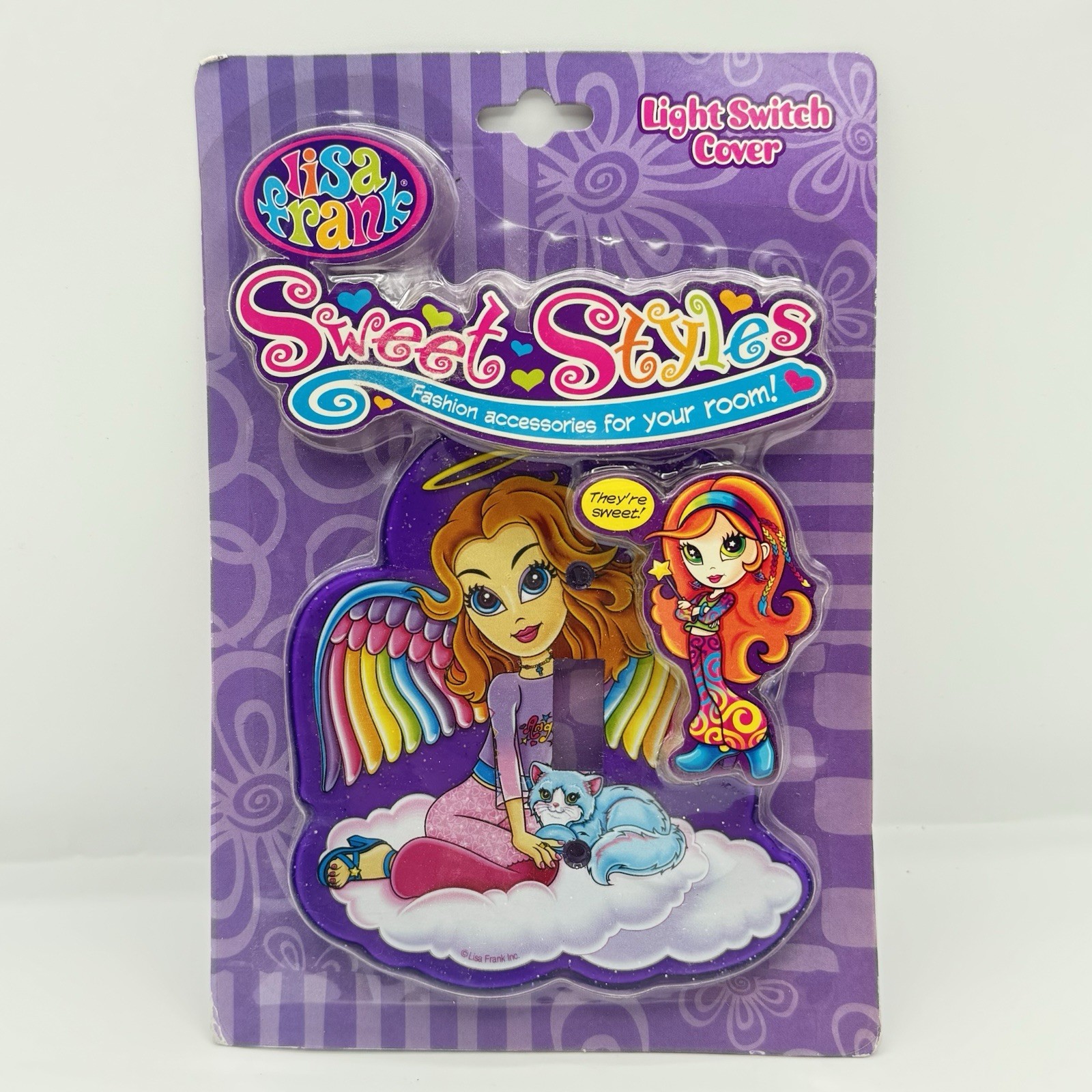 Lisa Frank Sweet Styles Light Switch Cover Angel Cat Purple Wall Plate