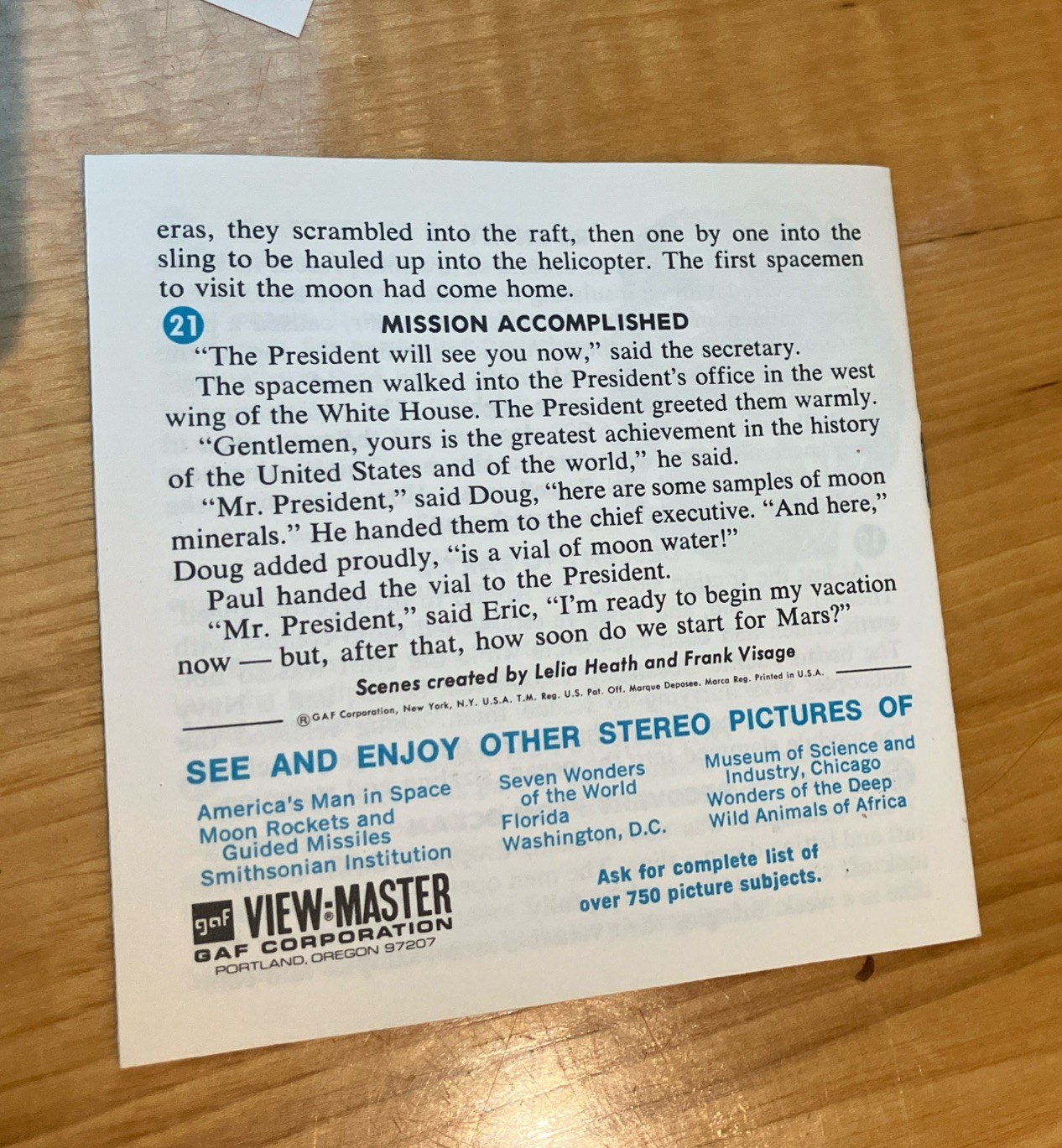 1964 Project Apollo View Master Packet B658 3 Reel Set & Book NASA Man on Moon