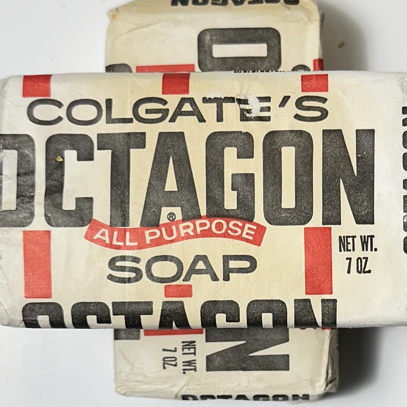 Colgate’s All Purpose Octagon Soap 7 Ounce Bar LOT OF 2 NEW OLD STOCK