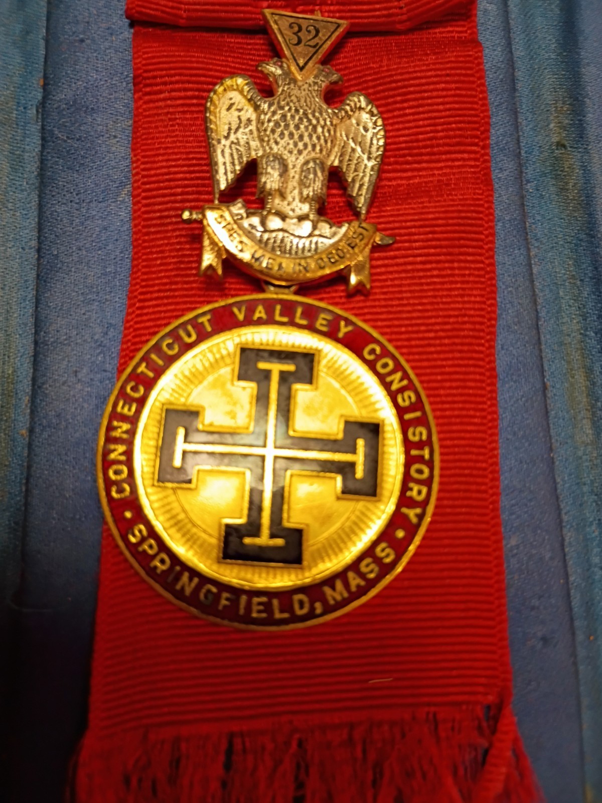 Masonic 32nd Degree Scottish Rite Badge 1912 To 1930 In Original Case .