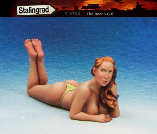 Unpainted 1/35 Resin Model Modern Summer Beach Beauty Casual Soldier 940K