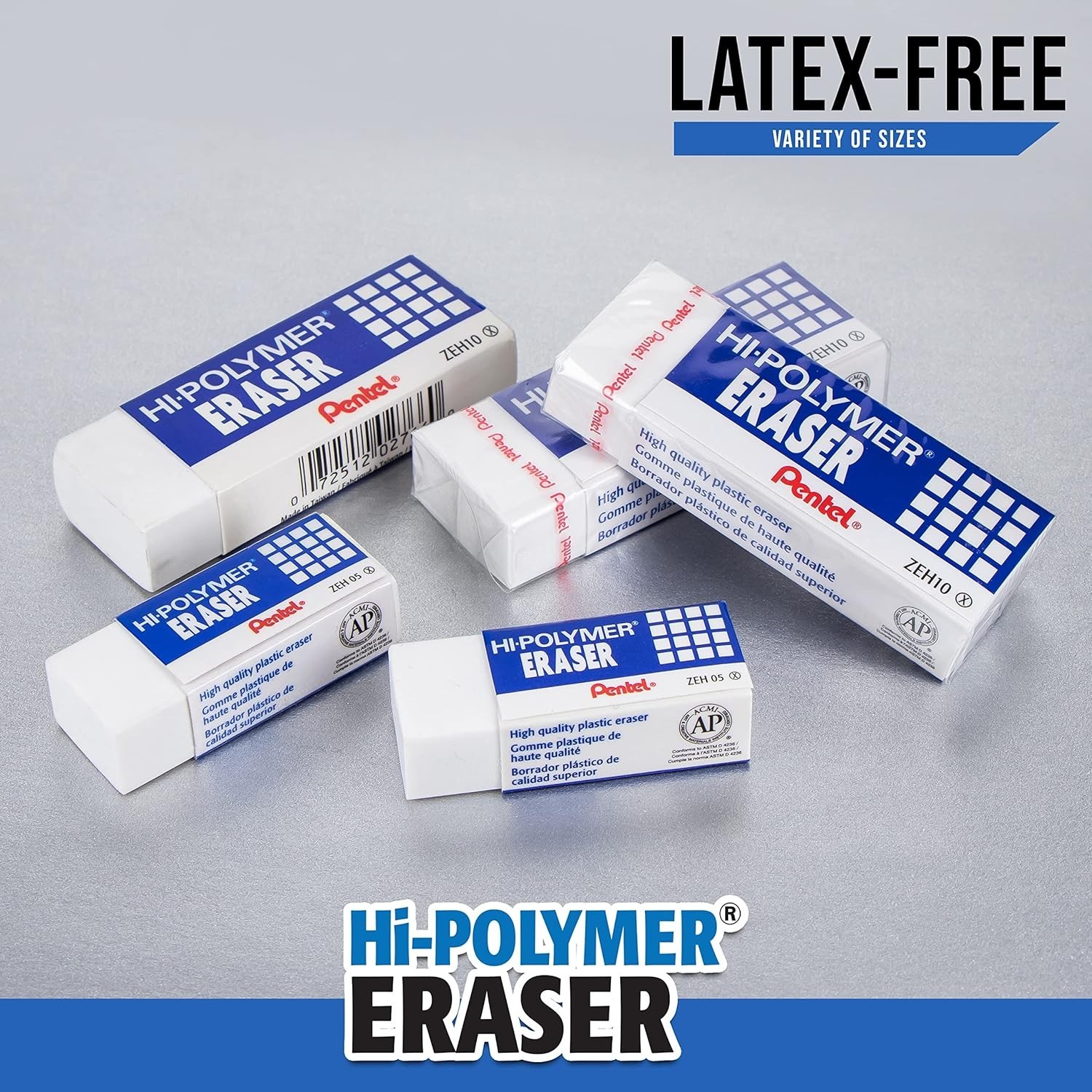 Precision Hi-Polymer Block Erasers, Large, Pack of 4 – Effortless Cleaning