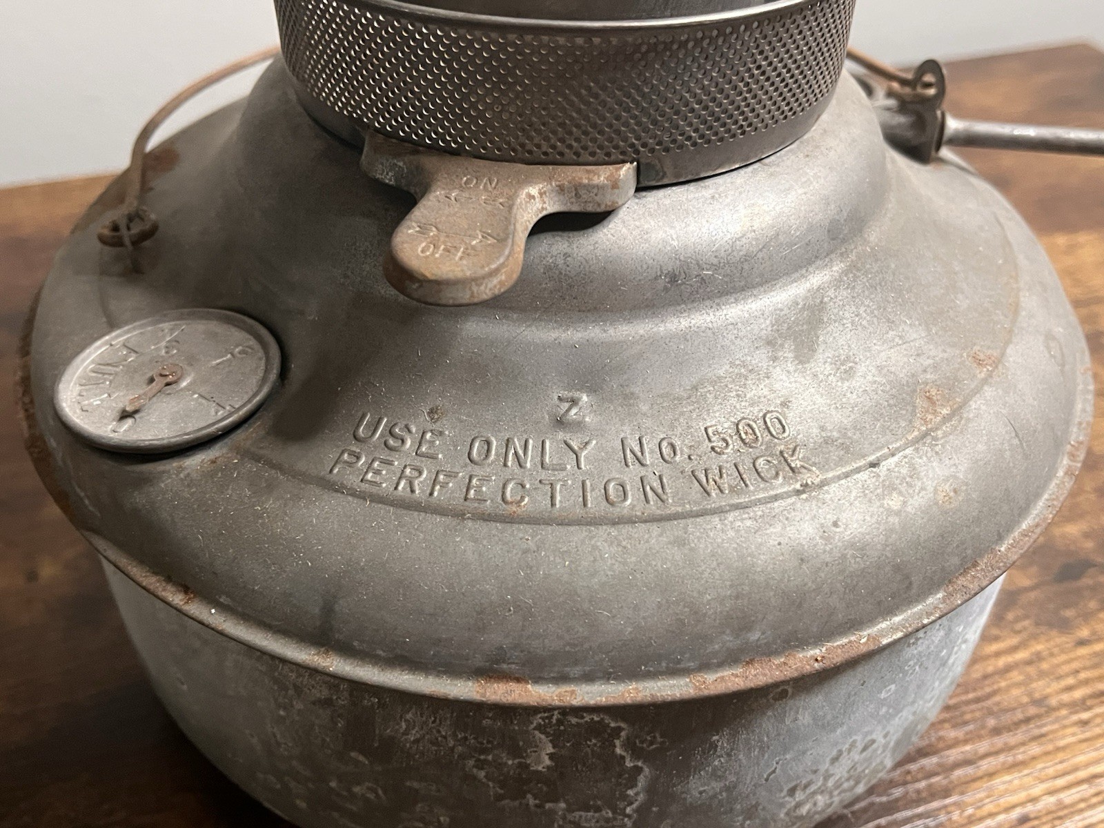 VTG PERFECTION KEROSENE OIL STOVE HEATER BURNER FUEL TANK #500 W WICK FUEL GAUGE