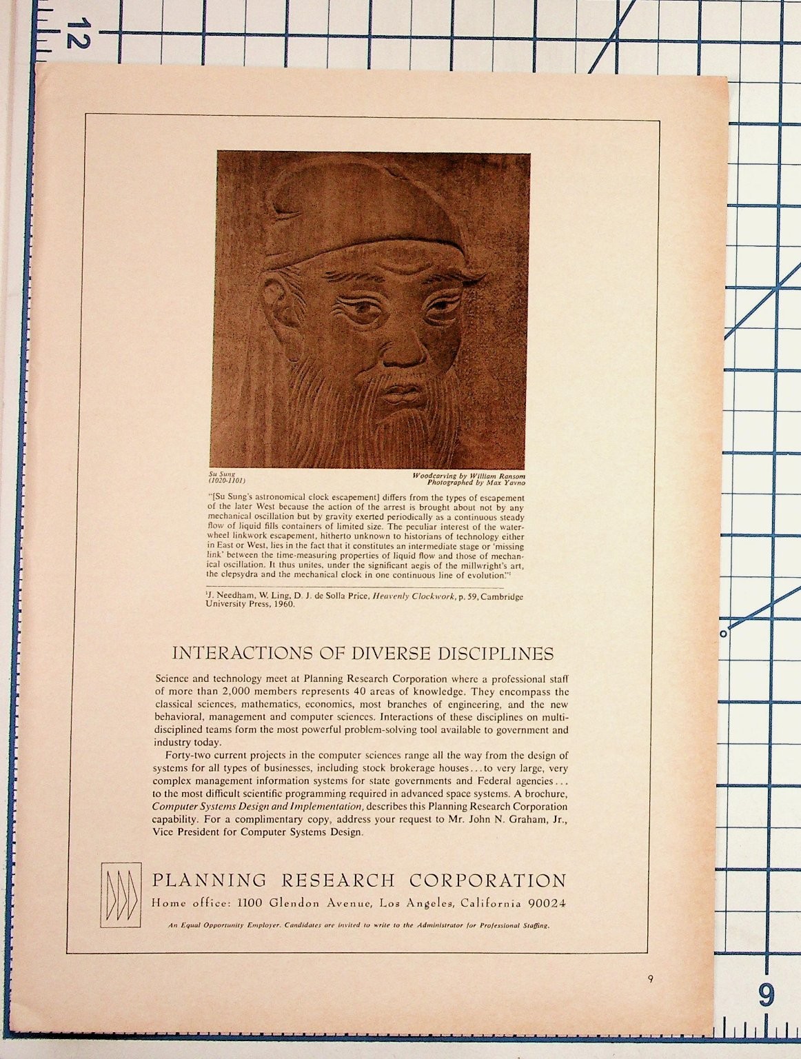 1960s Planning Research Corp Ad Su Sung Clockwork Computer Systems Ephemera
