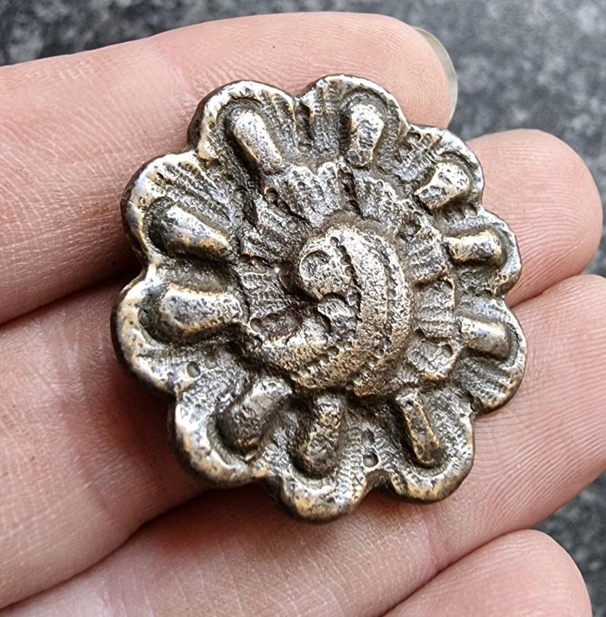 Medieval / Post Medieval Mount Metal Detecting Find Antique 31mm