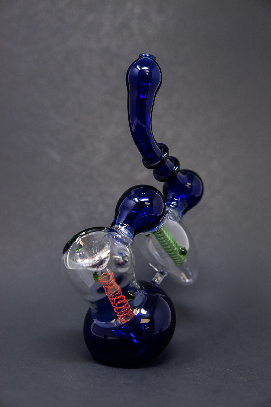 Hookah Water Pipe 7″ Blue Double Chamber Tobacco Bubbler Bong – Fast Ship