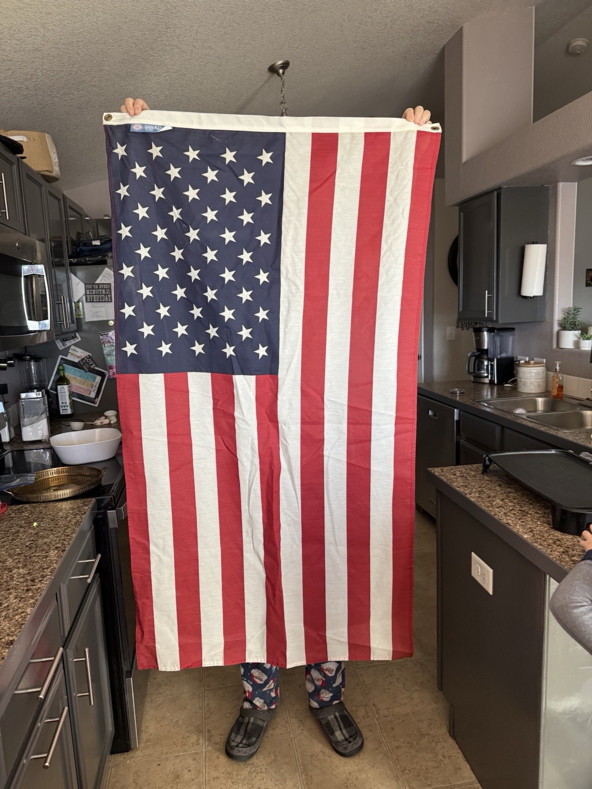 Annin & Co. 3′ x 5′ Polyester Cotton Blend Screened USA American Flag 60″ x 33″