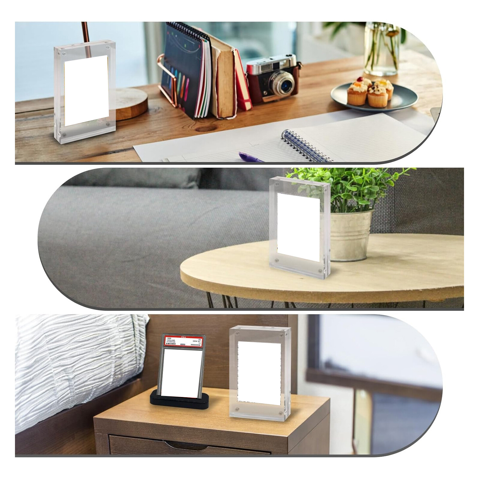 35PT Acrylic Clear Display Case Box Trading Card Holder Super Thick For TCG Card