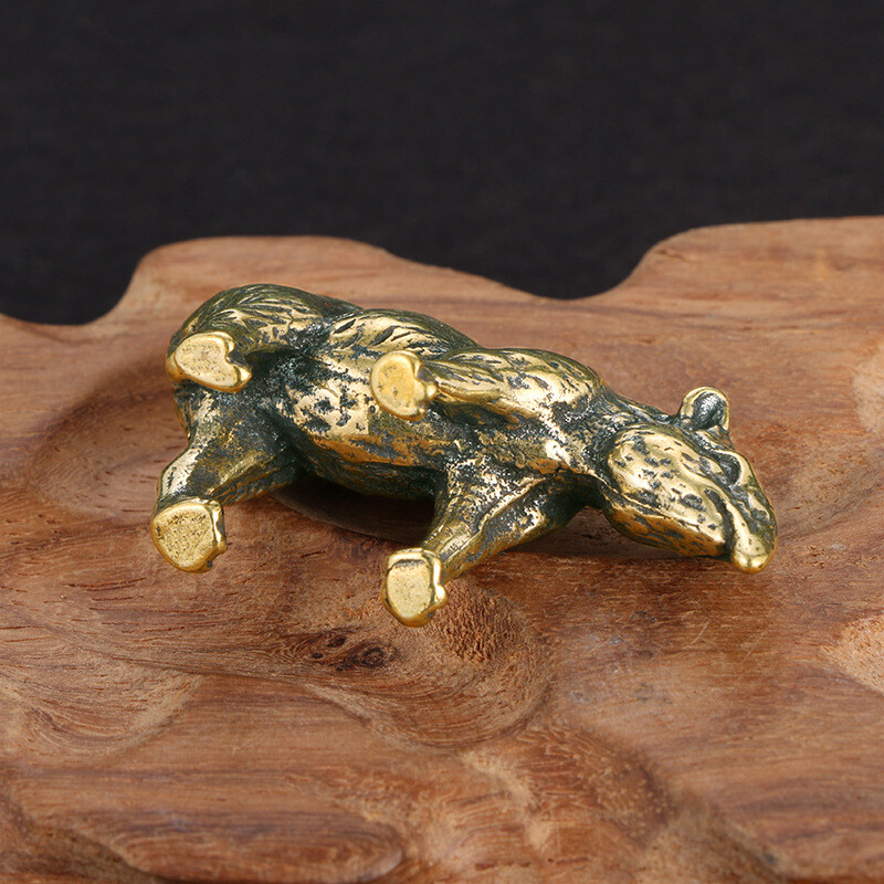 Solid Brass Beast Figurine Statue Animal Figurines Toys Home Desktop Decoration