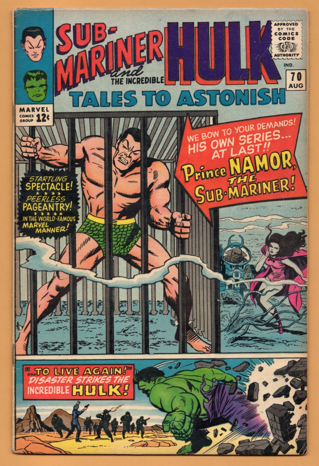TALES TO ASTONISH #70 6.0 FINE HULK AND SUB-MARINER