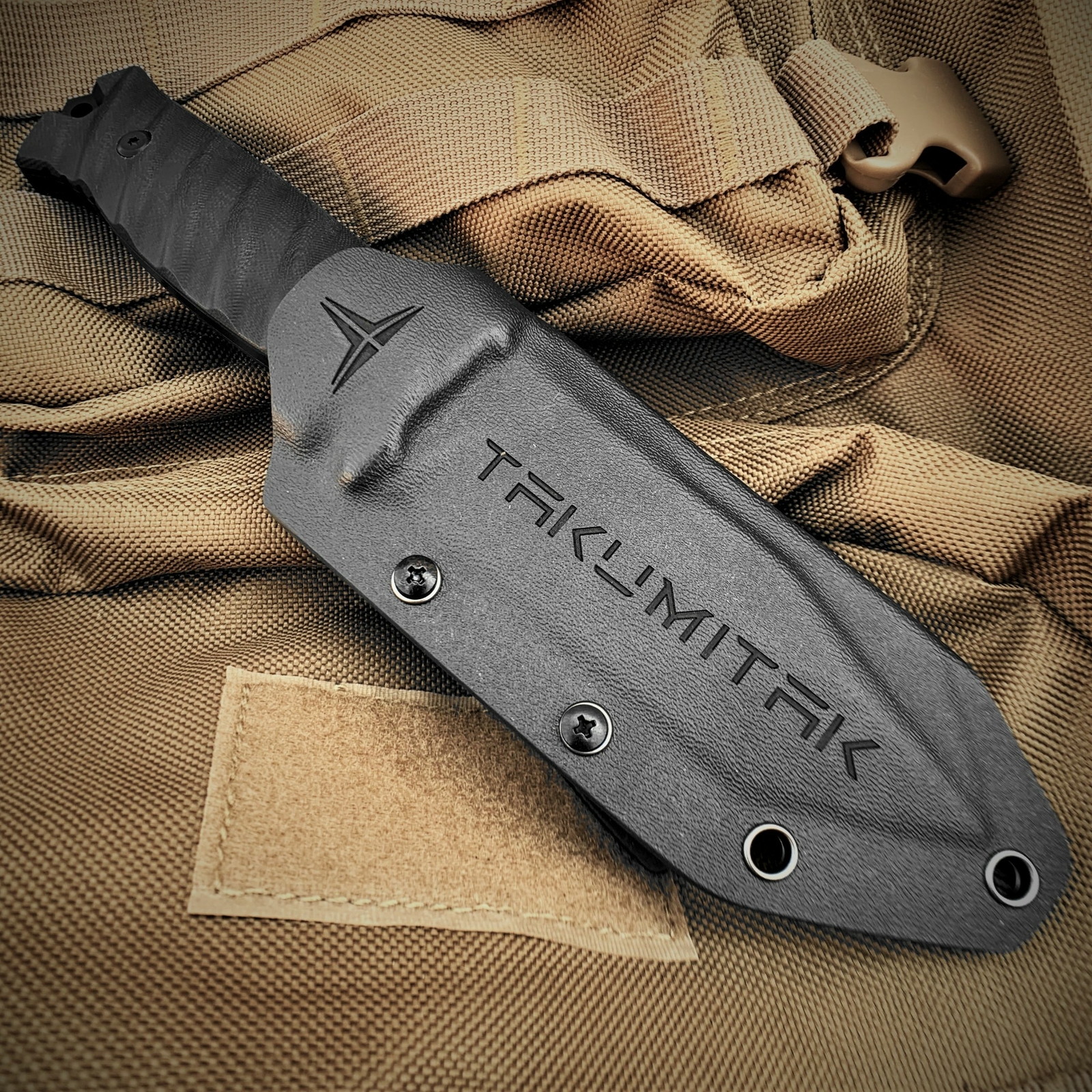 Takumitak 9.75″ Tactical Gear D2 Blade G10 Handles Molle Kydex Fixed Blade Knife