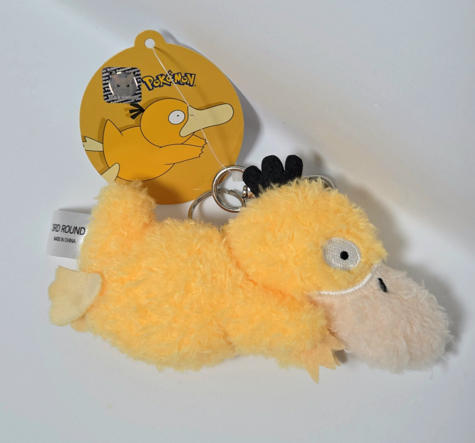 [Korea Exclusive] Swimming Psyduck Fuzzy Flat Plush Mascot Keychain Pokemon