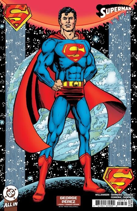 SUPERMAN #27 COVER F GEORGE PEREZ LEGACY CARD STOCK VARIANT