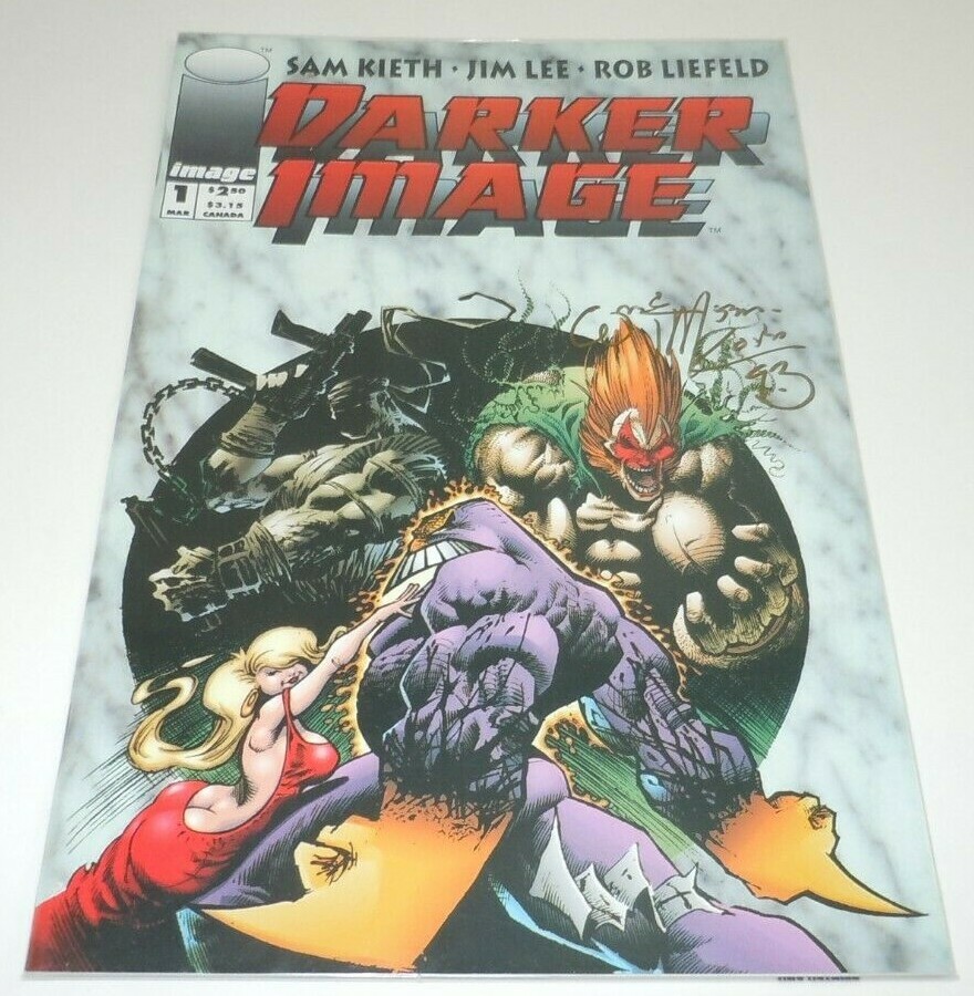 Darker Image #1 Comic SIGNED William Messner-Loebs 1st Appearance MAXX Deathblow
