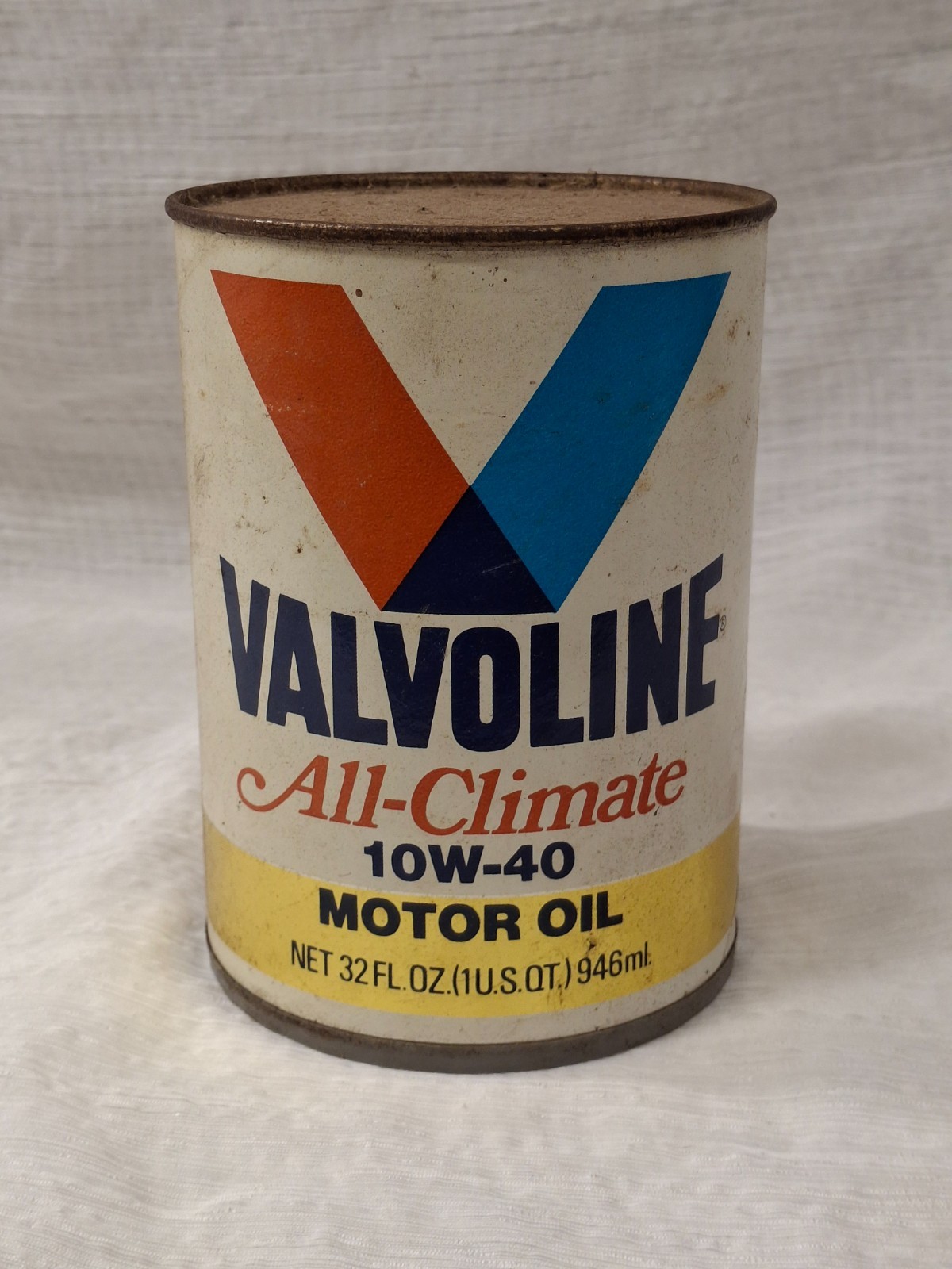 VINTAGE VALVOLINE ALL CLIMATE MOTOR OIL 10W-40 NET 32 FL OUNCES NOS