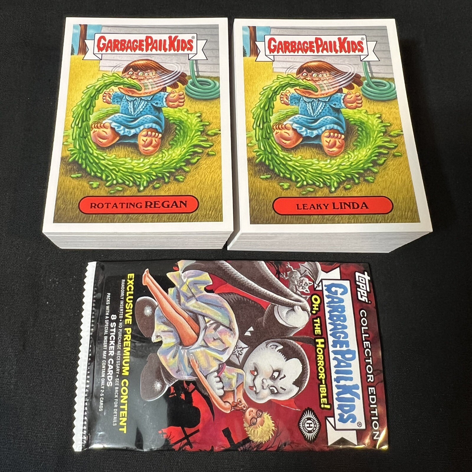 GARBAGE PAIL KIDS OH, THE HORROR-IBLE! 2018 COMPLETE 200-CARD BASE SET +WRAPPER!