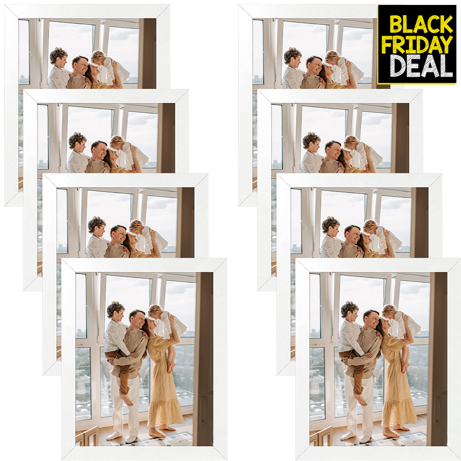 8 Pack 8×10 Picture Gallery Wall Frame Set Collage Wall or Tabletop, White