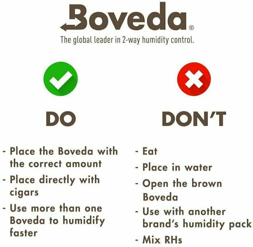 Boveda 69% RH 2-Way Humidity Control – Protects & Restores – Size 60 – 4 Count