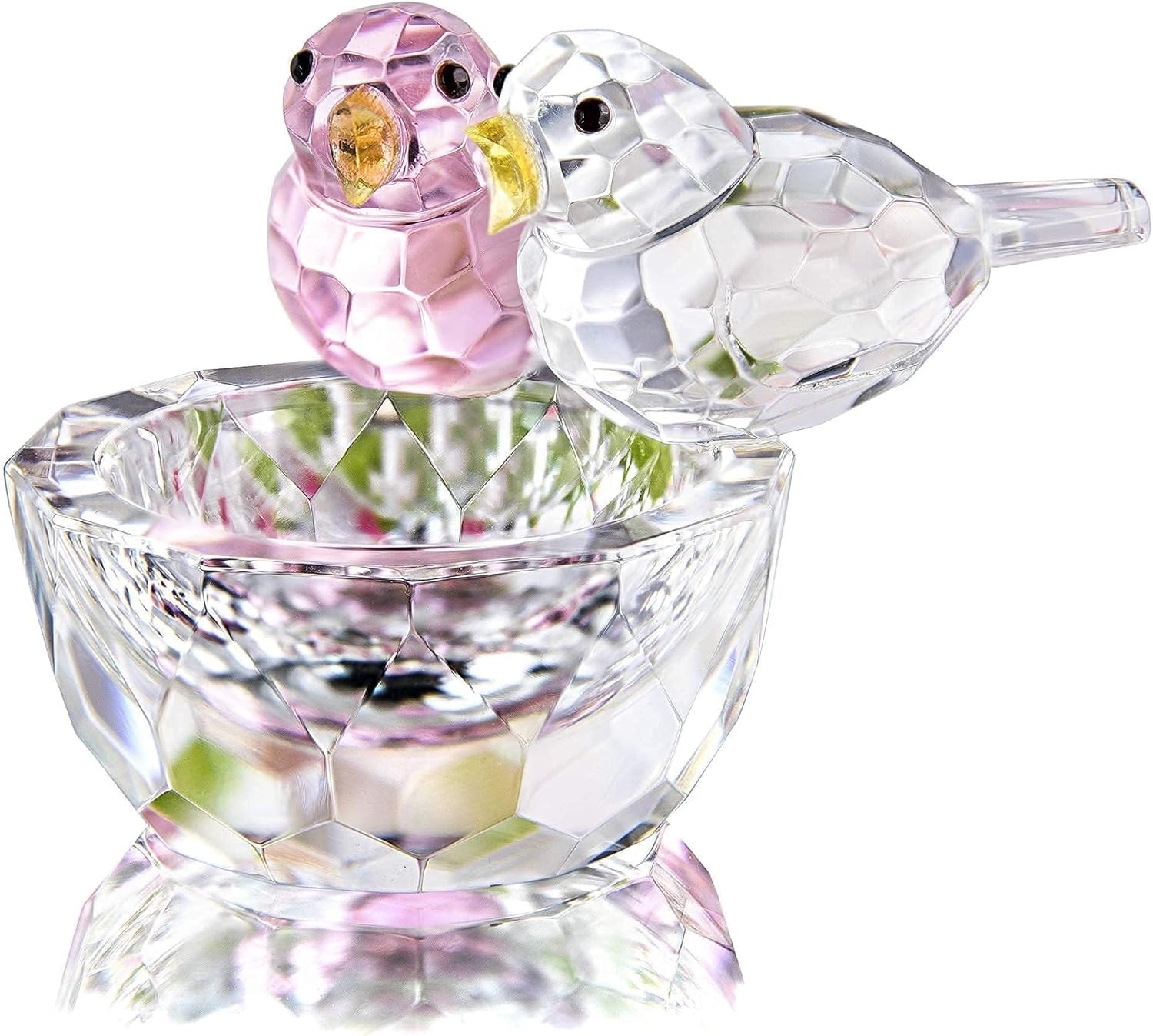 HDCRYSTALGIFTS 3.3in Crystal Bird Figurine Collectible
