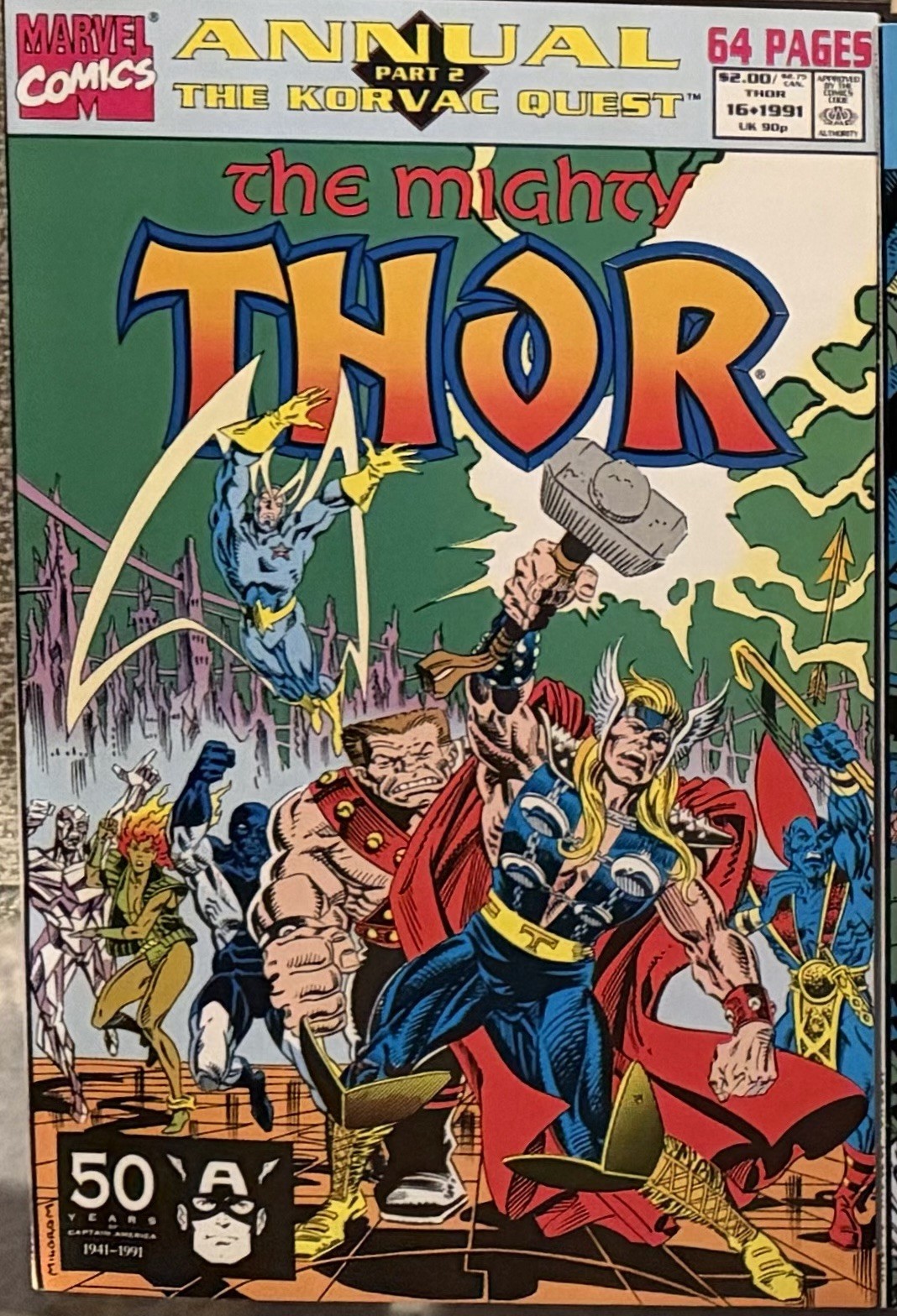 Korvac Quest Pts. 24 Marvel Annuals 1991 VG! Thor, Silver Surfer, Guardians
