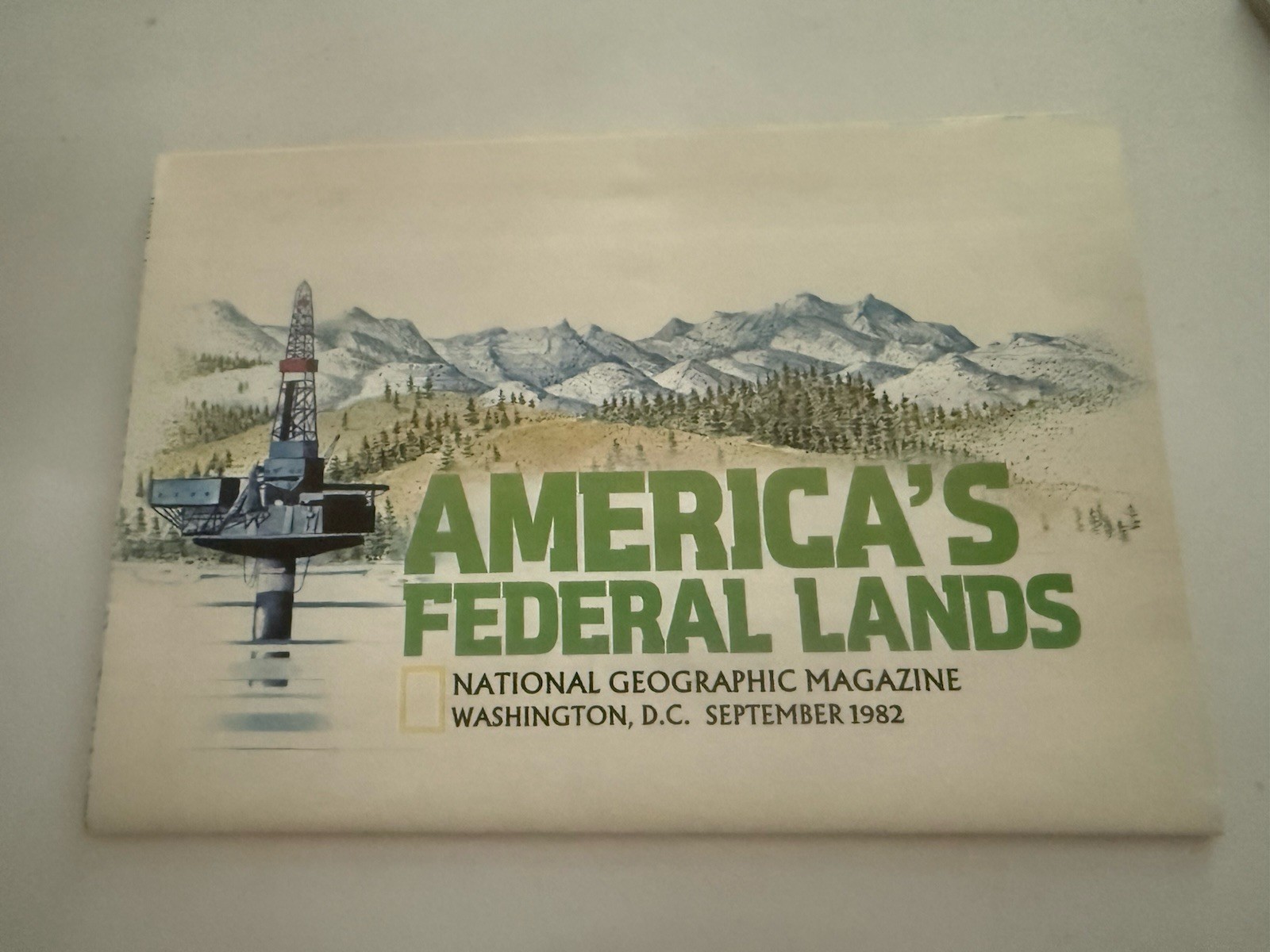 America’s Federal Lands National Geographic September 1982 Infographic Map Safet