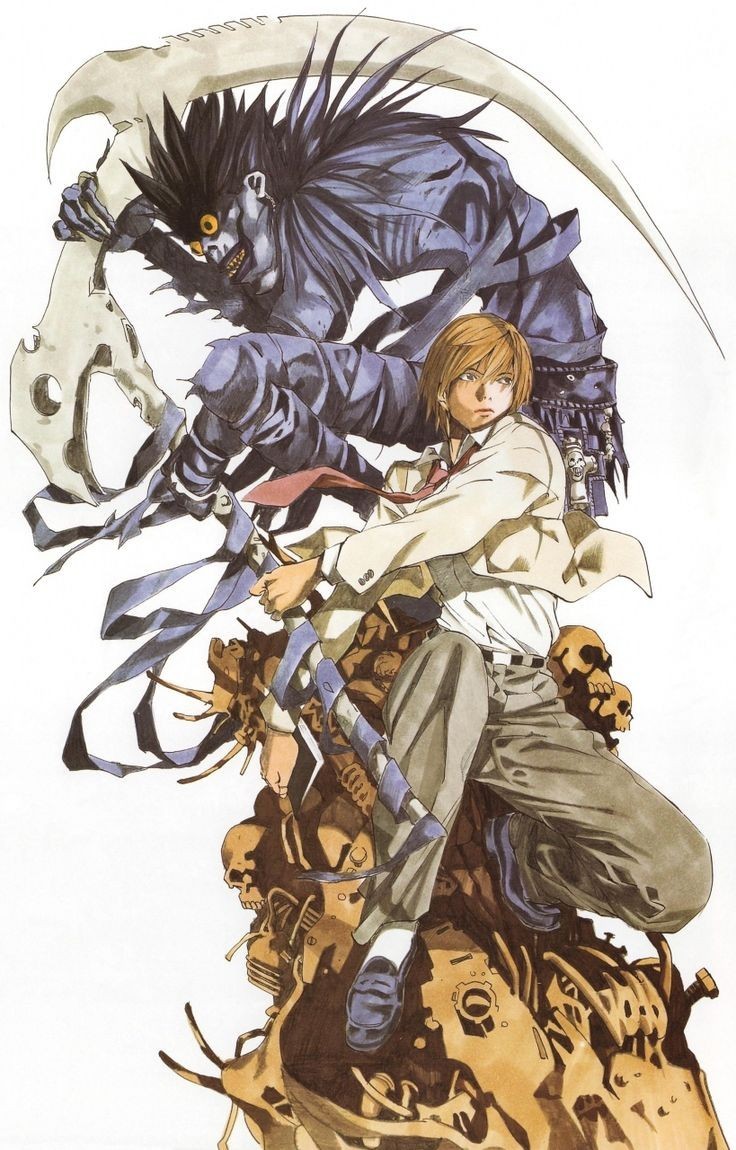 Death Note Poster Light Yagami Ryuk Anime Art Kira Shinigami Manga Color Print