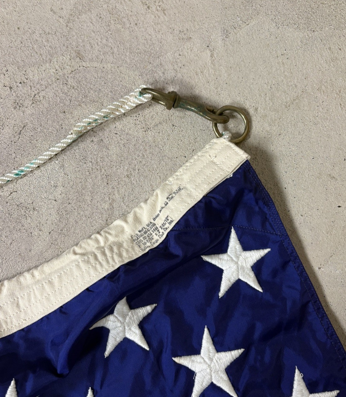 Vintage Valley Forge US Navy Union Jack 50 Star G-Spec Boat Jack Sewn