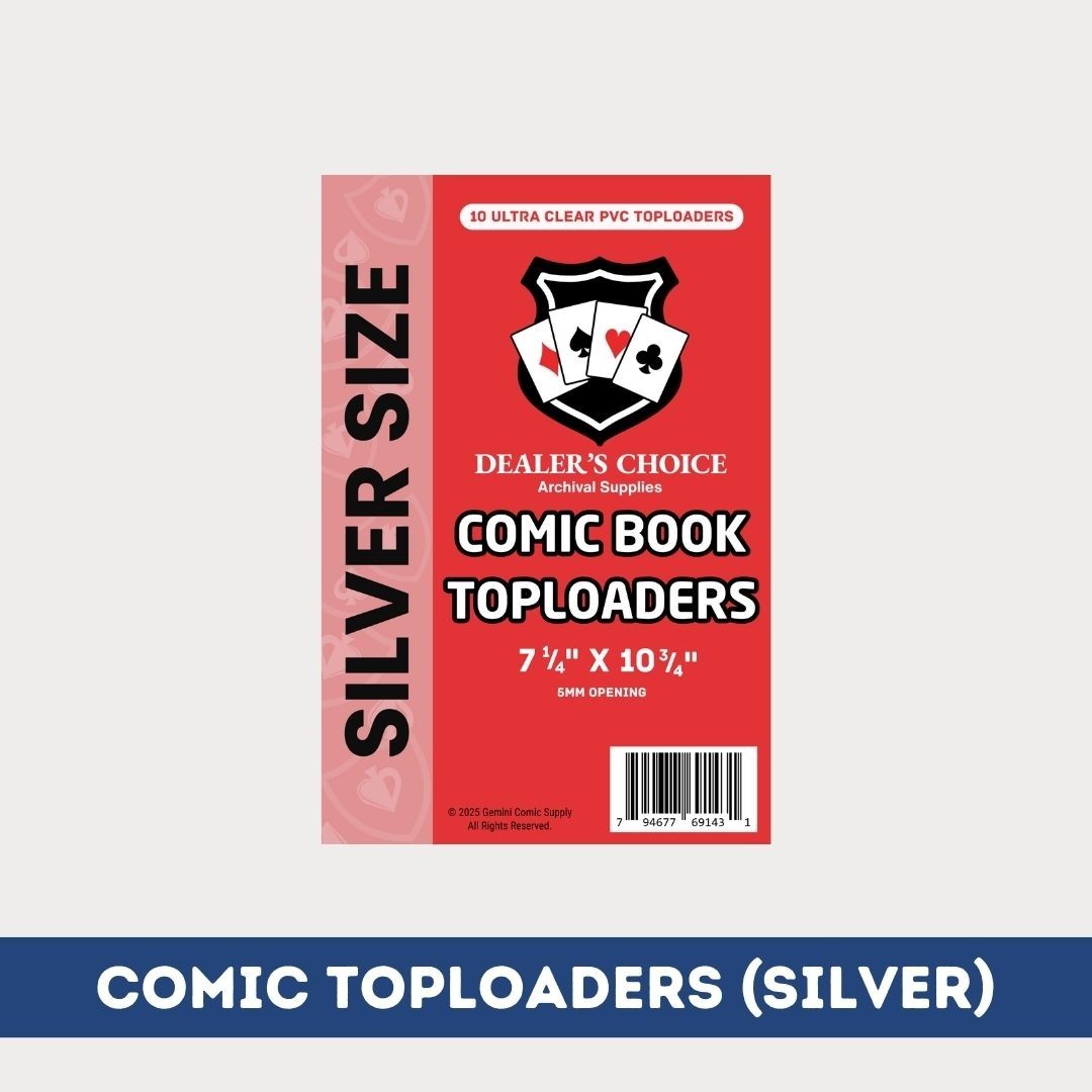 COMIC BOOK TOPLOADERS (Silver Size) – Ultra Clear 15mil High Quality Rigid PVC