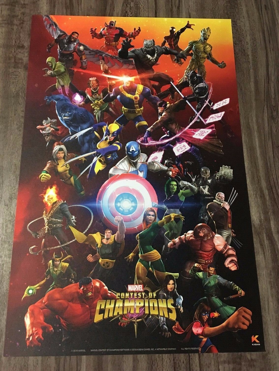 MARVEL CONTEST OF CHAMPIONS 2019 NYCC Comic Con EXCLUSIVE PROMO POSTER PRINT NEW