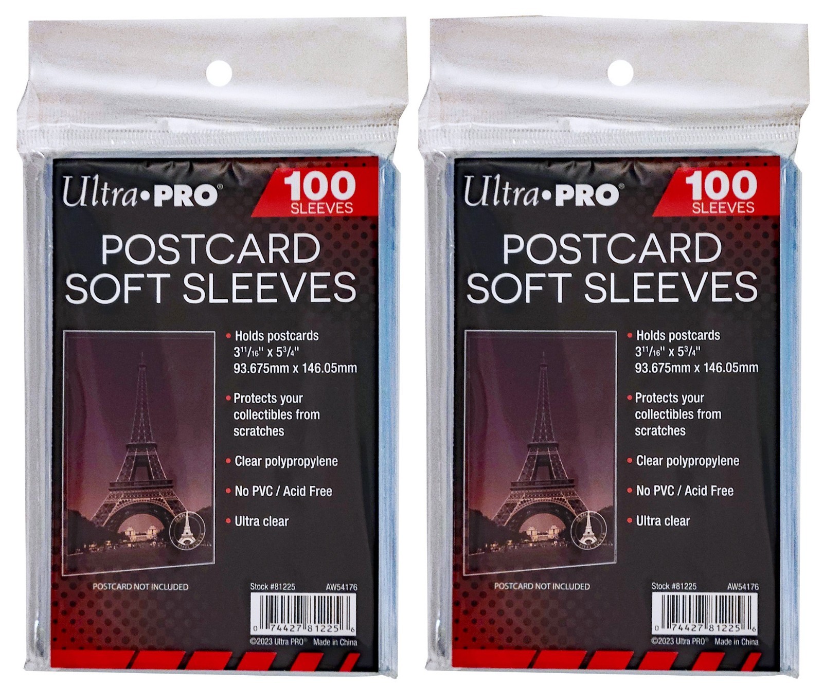 200 Ultra Pro Postcard Soft Sleeves Archival Safe Acid Free Collectible Storage
