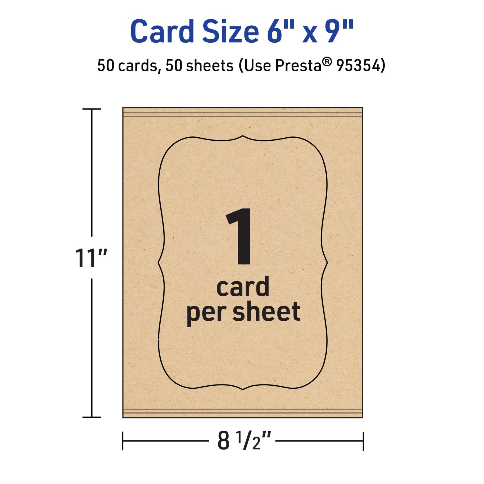 Avery Printable Rectangle Cards Flourished Edges Sure Feed Technology 6 X 9