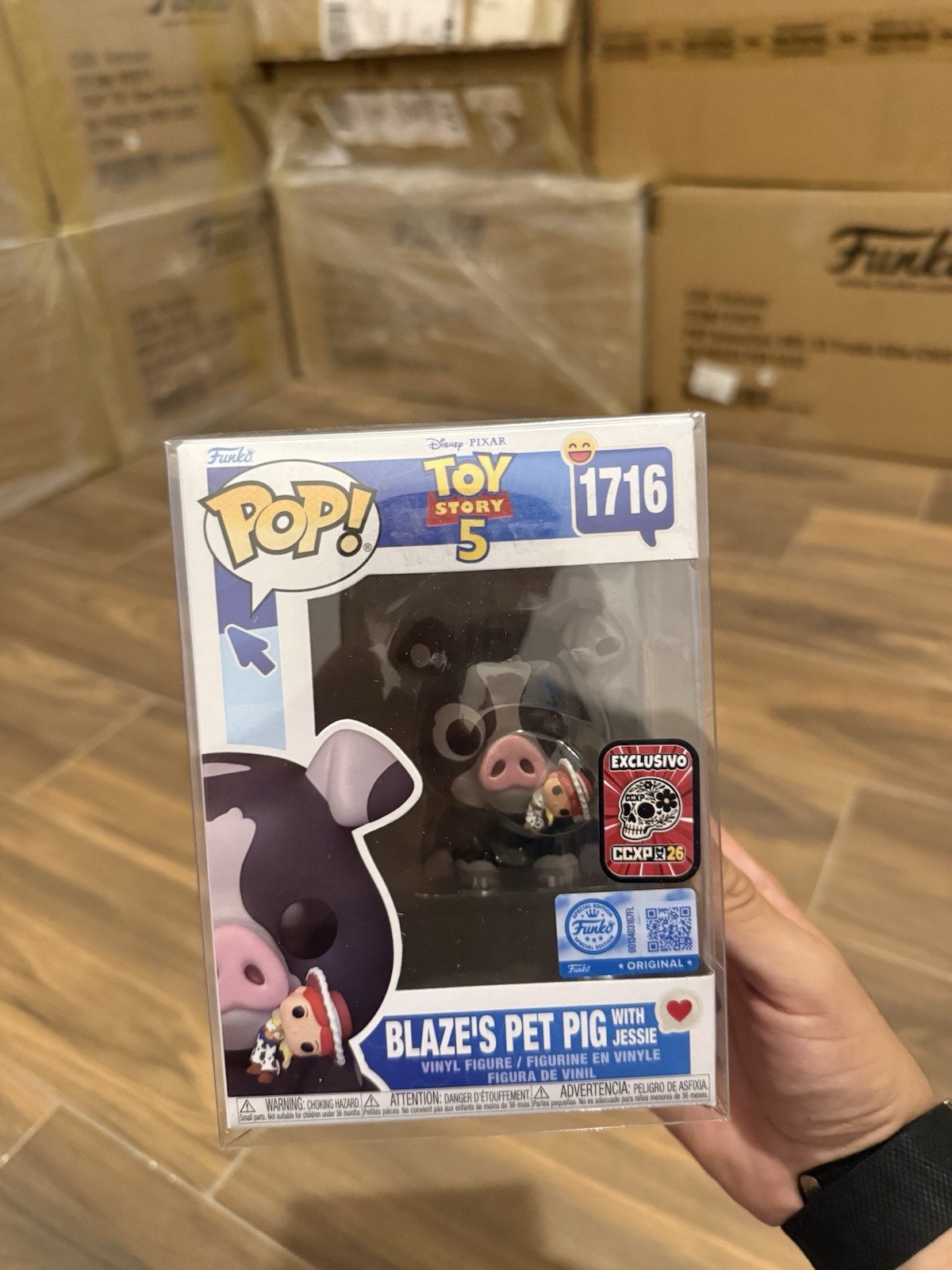 Funko Pop Toy Story 5 Blaze’s Pet Pig CCXP 2026 Mexico Sticker W/ Protector