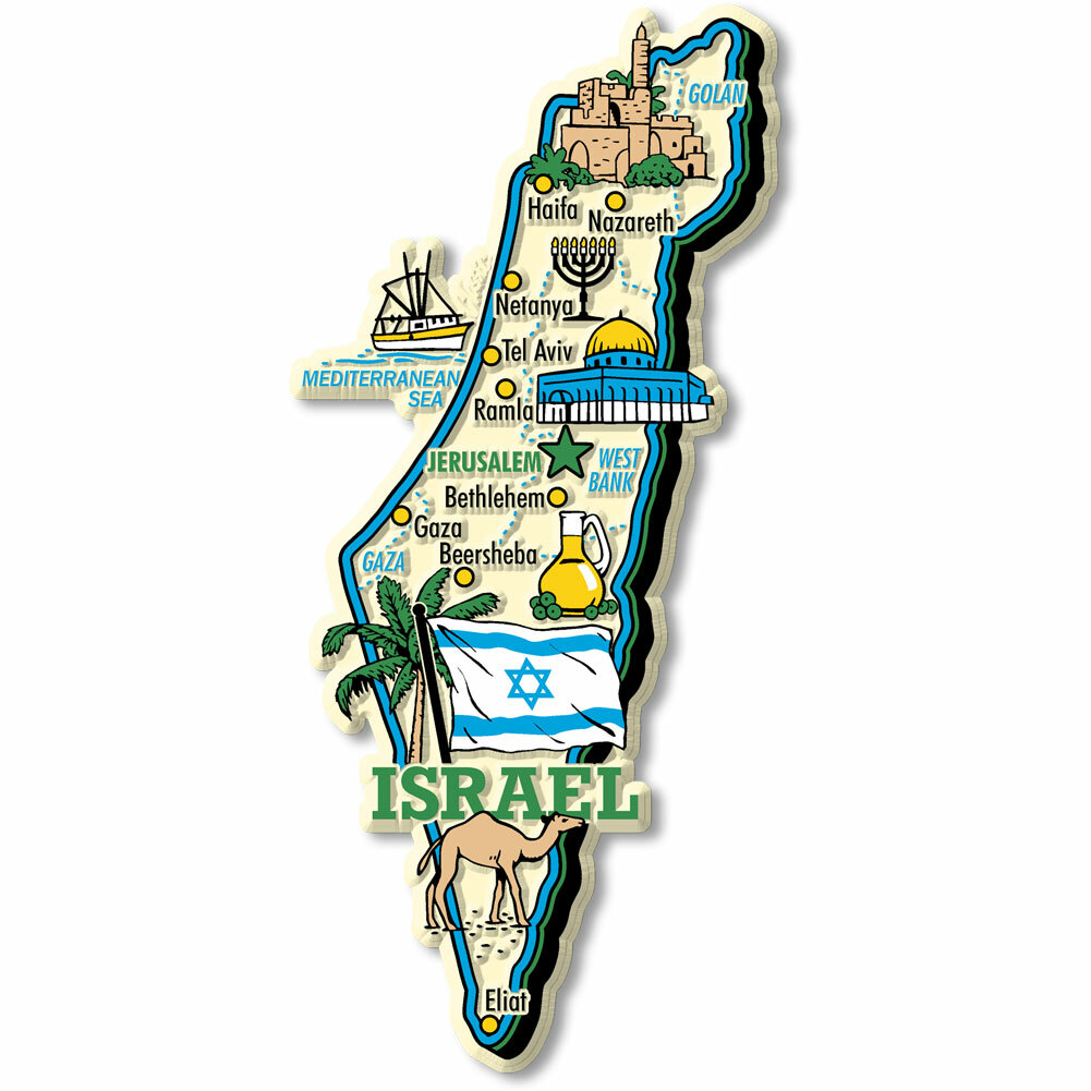 Israel Jumbo Country Magnet by Classic Magnets