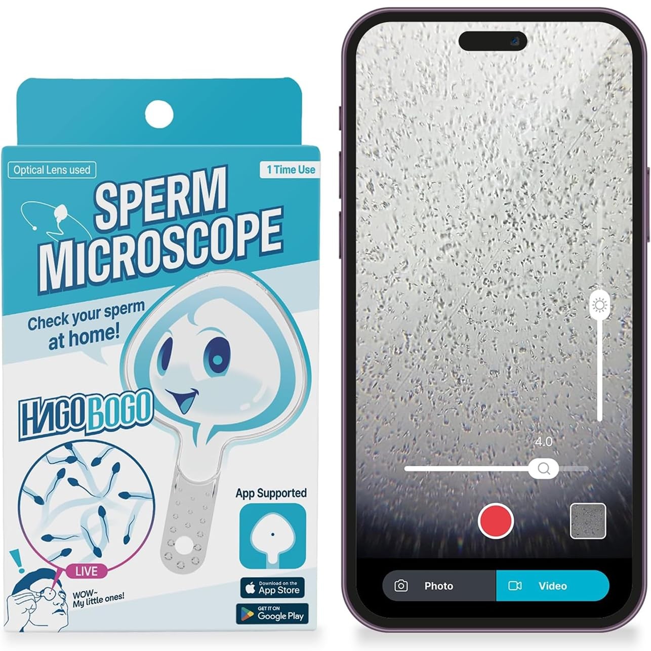 Single-Use Sperm Observation Kit for Men | At-Home Fertility Test | Easy-to-U…