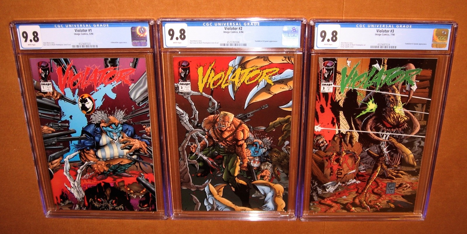 Violator #1 #2 #3 CGC 9.8 Full RUN HIGHEST grades in Census! 24pix Spawn INSURED