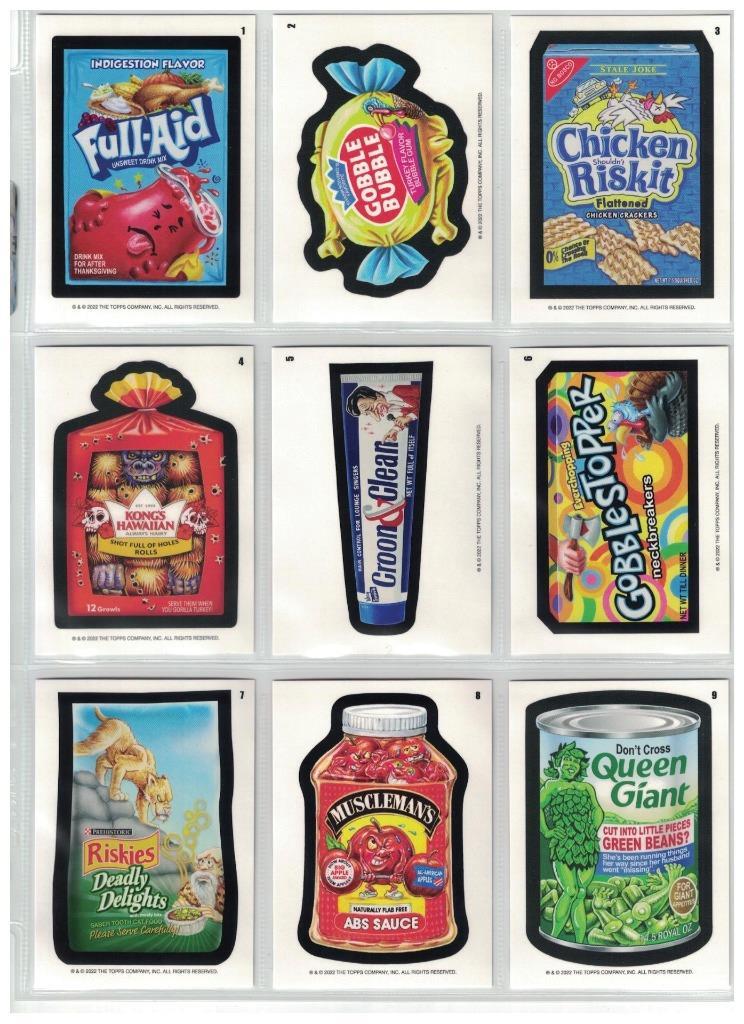 2022 TOPPS WACKY PACKAGES NOVEMBER Monthly 21 Sticker Card Base Set + Checklist