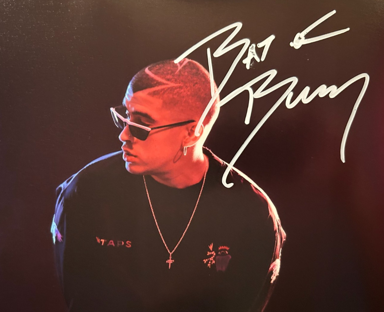 BAD BUNNY Signed Original 8×10 inch Photo: Authentic Autograph GENUINE w/COA
