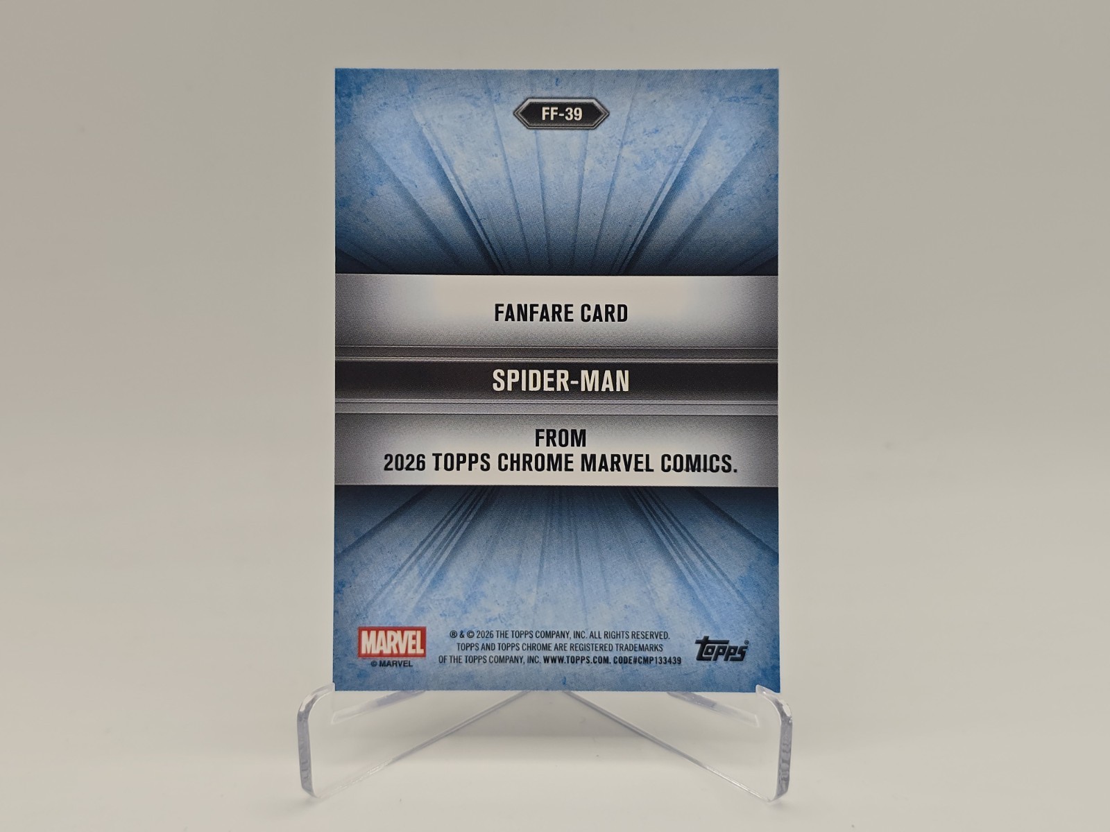 2026 Topps Chrome Marvel Fanfare Insert Card FF-39 | Spider-Man